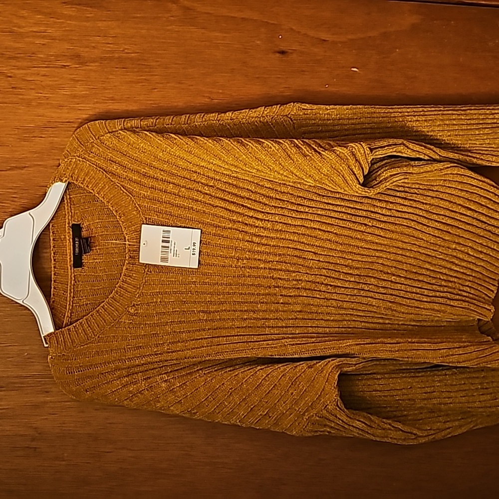 sweater, size large,  never worn with tags
